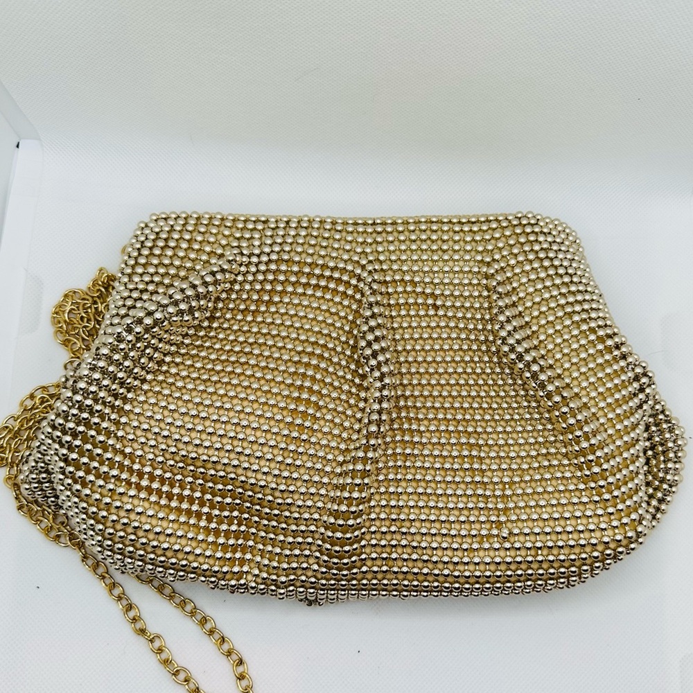Jessica McClintock Elegant Gold Chain Clutch - NWOT